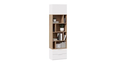 Шкаф комбинированный (366) «Порто» Исп.2 - ТД-393.07.20 Исп.2 Белый Жемчуг, Яблоня Беллуно, Белый софт   (Т-Я) 6638