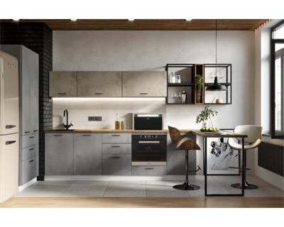 Модульная кухня Симона Loft 3200 Бетон лофт грей   (МК) 6848