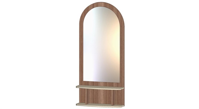 Зеркало с полкой ясень шимо комб, (ТИ) 390359220