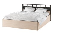 Спальня Эрика корпус кровати (1,6м) венге/дуб молочный  (МФ) 6655