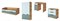 Комплект-1 RICH (КР-002+ШК-002+СП-001+КМ-001) Дуб Крафт золотой / Кенди U9114 (УД) / Сумеречный голубой 6292