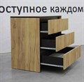 Бостон Комод 3 ящика дуб крафт, (ТИ) 224095158